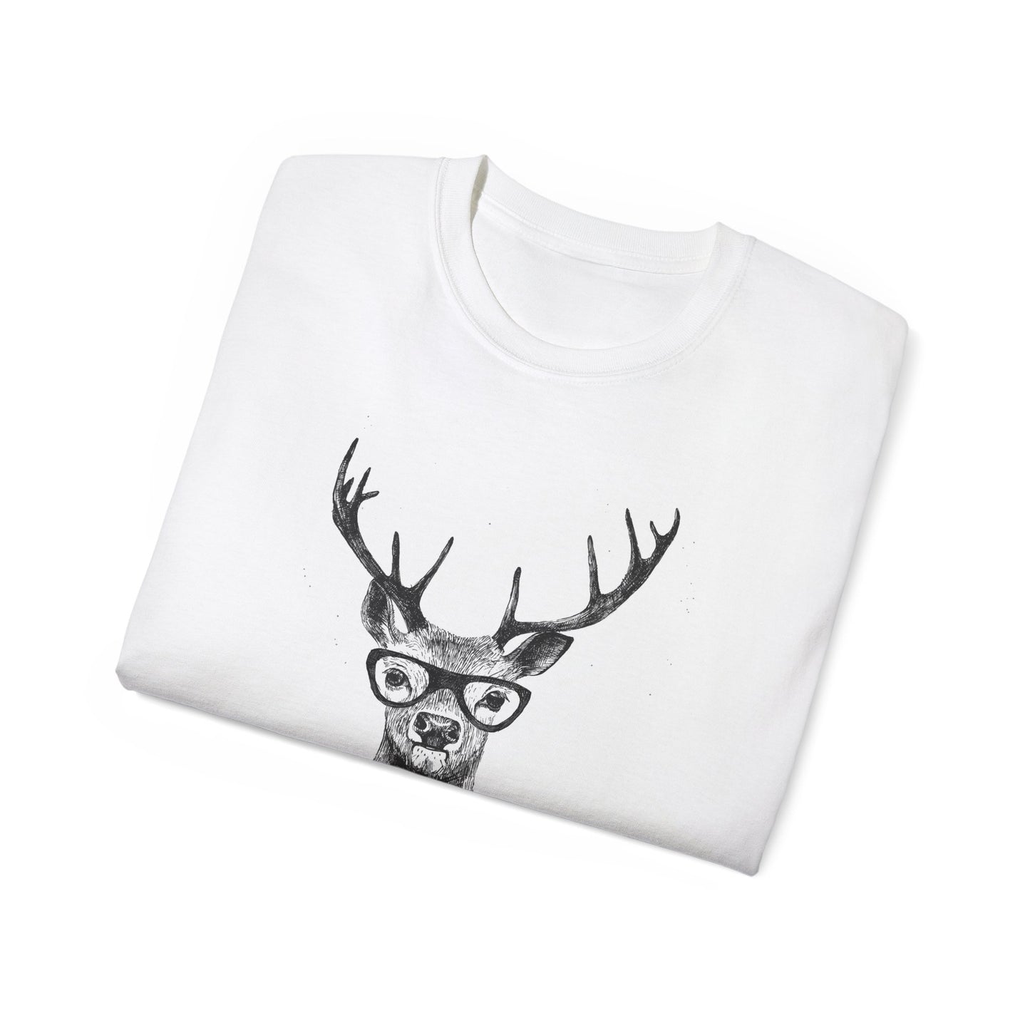 Cool Animal Graphic Tee, Cute Deer T-Shirt, Unisex Cotton Shirt, Fun Birthday Gift, Stylish Casual Wear, Nature Lover Apparel